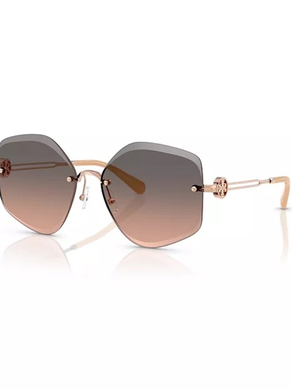 Tory Burch Women's Brown Gradient Lens Sunglasses with Orange Case - Picture 9 of 11